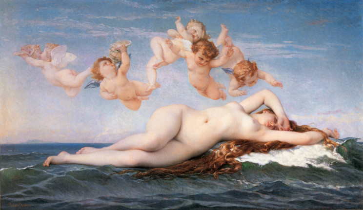 Alexandre Cabanel (French, 1823-1889) The Birth of Venus (1863) Oil on canvas. 51 by 89 in. Metropolitan Museum of Art, New York.