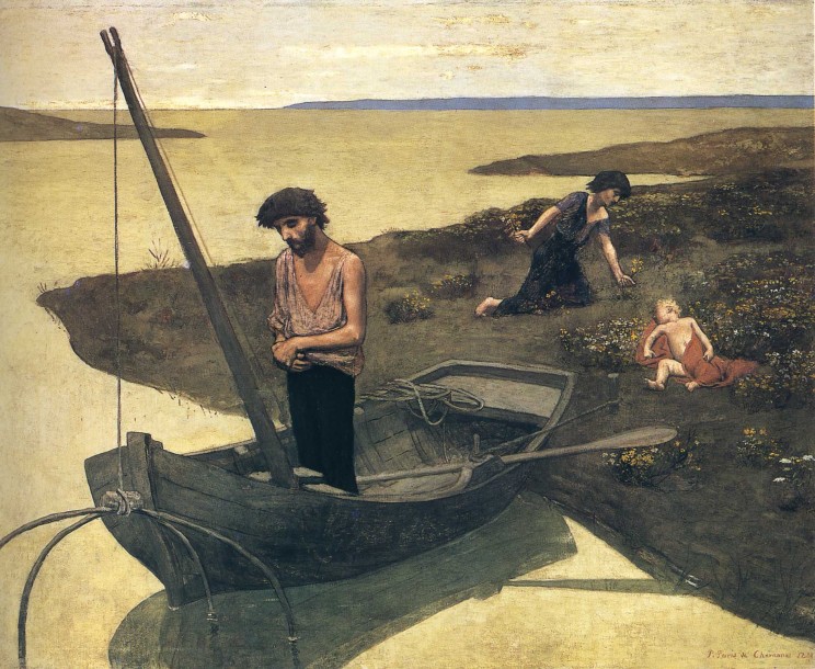 Pierre Puvis de Chavannes (French, 1824-1898) The Poor Fisherman (1881) Oil on canvas 155 by 192.5 cm. Musée d'Orsay, Paris