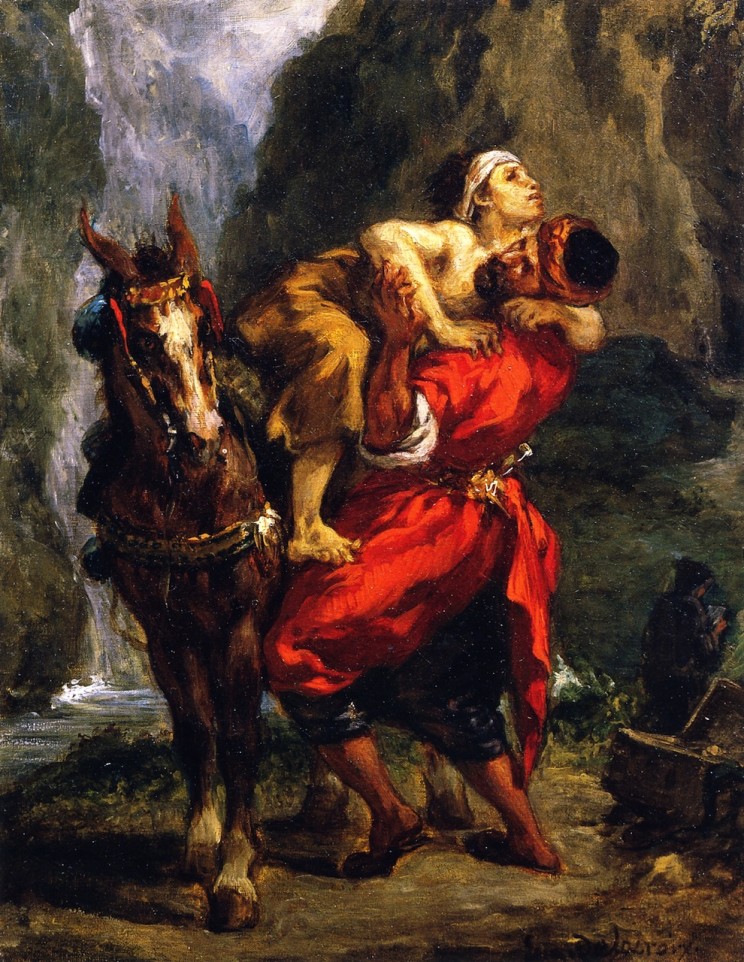 Eugène Delacroix (French, 1798-1863) The Good Samaritan (c. 1848) Oil on canvas. Private Collection.