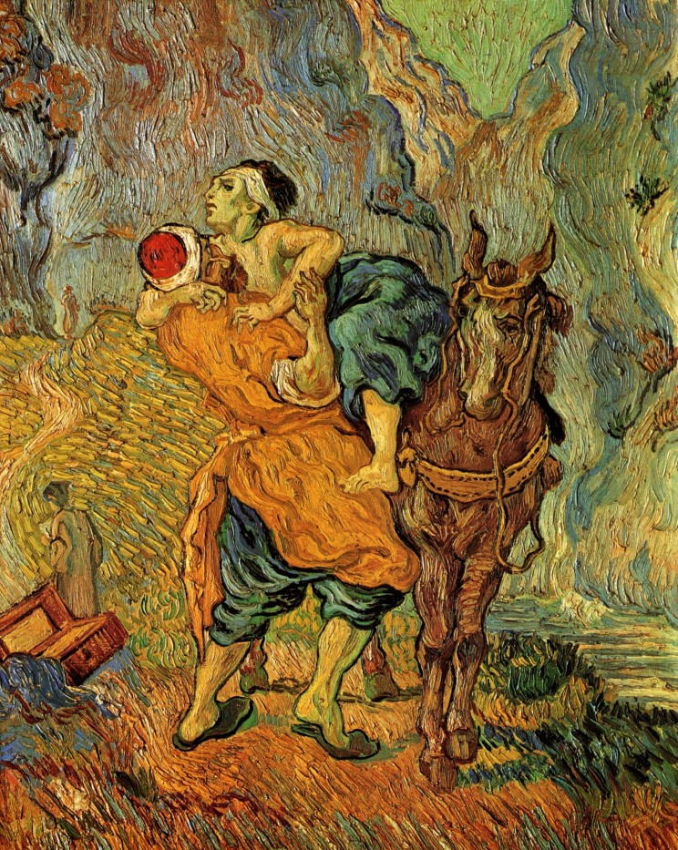 Vincent Van Gogh (1853-1890) The Good Samaritan, after Delacroix. Oil on canvas.