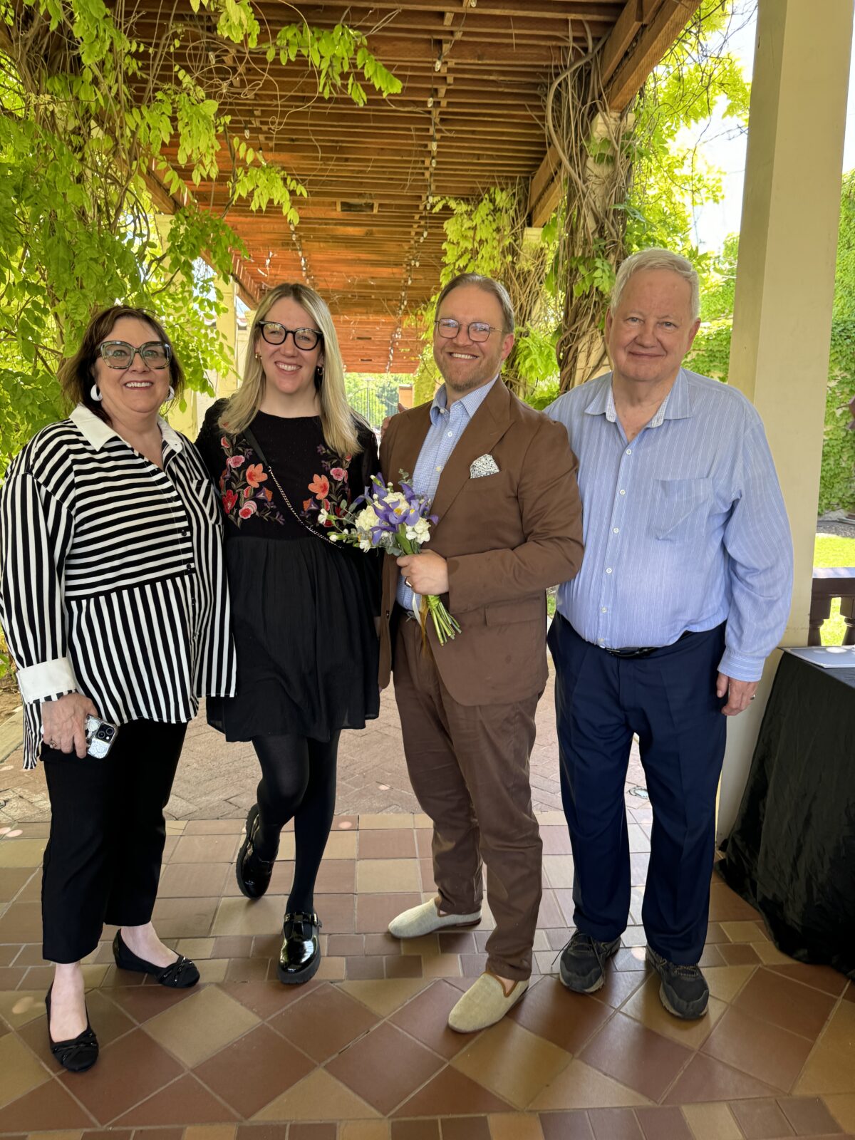 From left to right: Former Springville Museum Director Rita Wright, Current Director Emily Larsen, Me, & Former Director Vern Swanson.