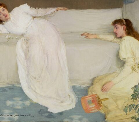 James McNeill Whistler (American, 1834 - 1903) Symphony in White No. 3 (c. 1864) Oil on canvas. Barber Institute of Fine Arts, Birmingham, England.